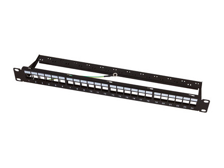 LogiLink Panneau de brassage Keystone 19', 24 ports, blindé