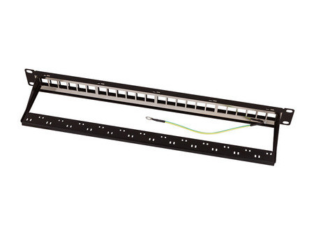LogiLink Panneau de brassage Keystone 19', 24 ports, blindé