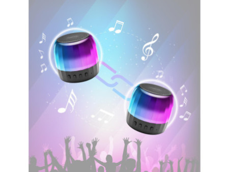 LogiLink Enceinte Bluetooth avec lumières festives, noir