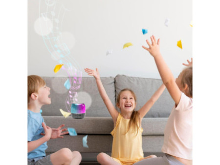 LogiLink Enceinte Bluetooth avec lumières festives, noir