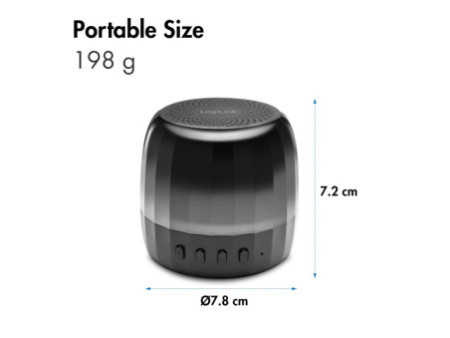 LogiLink Enceinte Bluetooth avec lumières festives, noir