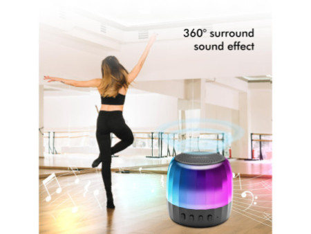 LogiLink Enceinte Bluetooth avec lumières festives, noir