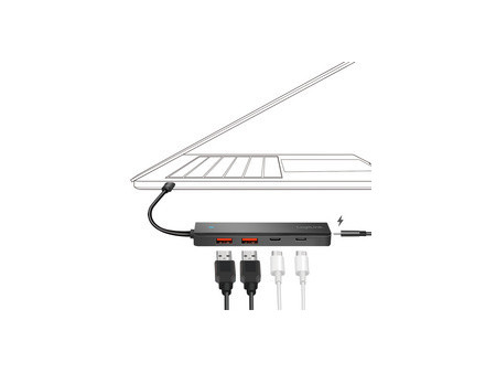 LogiLink Hub USB 3.2 Ultra Slim, 4 ports, 2x USB-A, 2x USB-C