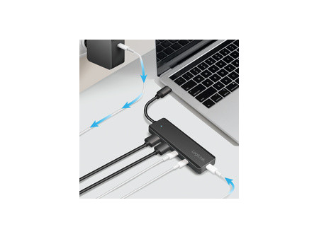 LogiLink Hub USB 3.2 Ultra Slim, 4 ports, 2x USB-A, 2x USB-C