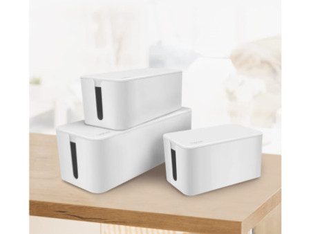 LogiLink Set de boîtes à câbles, 3 tailles, blanc