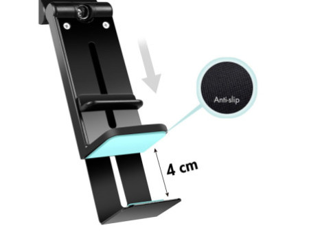 LogiLink Support pour smartphone, à pince, pliable, noir