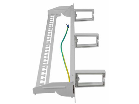 LogiLink Panneau de brassage Keystone 19', 16 ports, gris