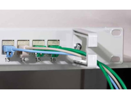 LogiLink Panneau de brassage Keystone 19', 16 ports, gris