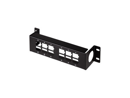LogiLink Panneau de brassage Keystone 10', 12 ports, noir