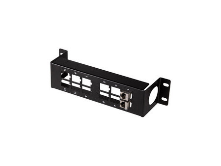 LogiLink Panneau de brassage Keystone 10', 12 ports, noir
