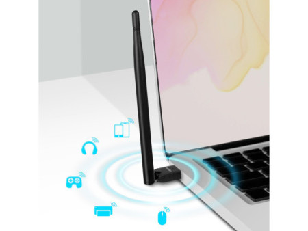 LogiLink Adaptateur USB-Bluetooth 5.3 avec antenne, noir