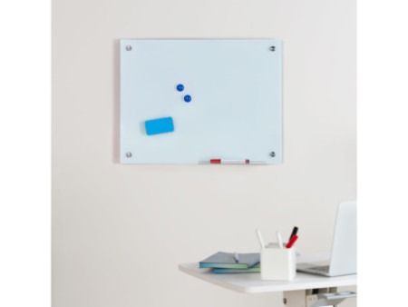 LogiLink Tableau magnétique en verre, (L)600x(H)450mm, blanc
