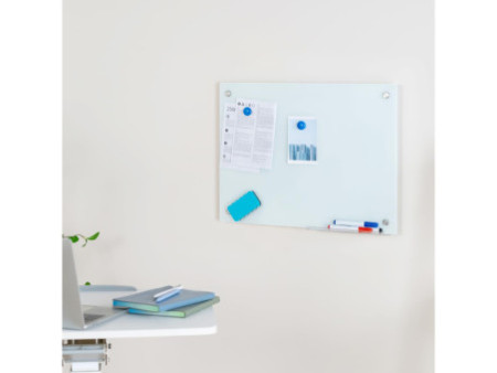 LogiLink Tableau magnétique en verre, (L)600x(H)450mm, blanc