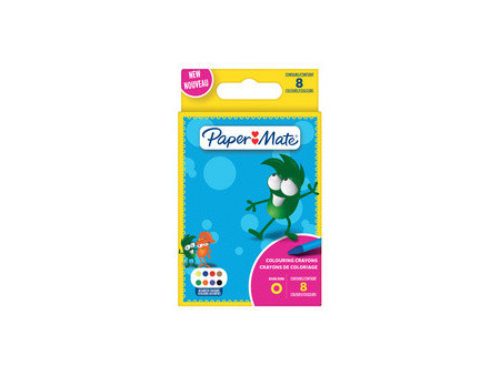 Paper:Mate Crayons de cire Kids Colouring, blister de 8