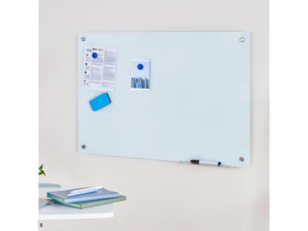 LogiLink Tableau magnétique en verre, (L)900x(H)600mm, blanc