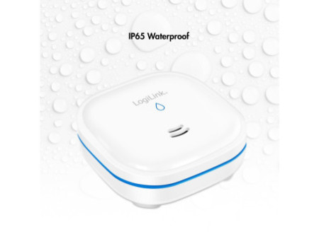LogiLink Détecteur de fuite d'eau, alarme: env. 85 dB, blanc