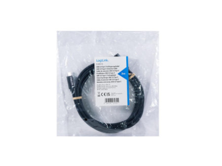 LogiLink Rallonge USB 2.0, 3 m, noir