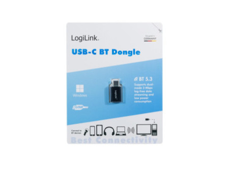 LogiLink Adaptateur USB-C (Gen1) - Bluetooth 5.3, noir