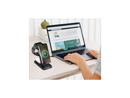 LogiLink Station de charge 4 en 1, compatible Apple MagSafe