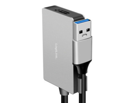 LogiLink Adaptateur vidéo USB 3.0 - HDMI Vidéo, gris