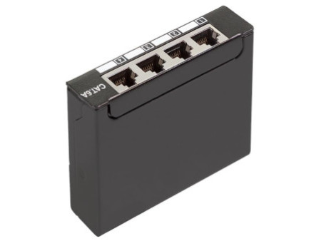 LogiLink Mini-répartiteur, cat. 6A, 4 ports, noir