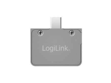 LogiLink Boîtier SSD externe, USB-C - PCIe NVMe, argent
