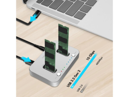 LogiLink Station d'accueil SSD, fonction clonage hors ligne