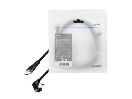 LogiLink Câble USB 2.0, USB-C mâle - USB-C mâle, 2,0 m, noir