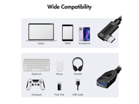 LogiLink Câble adaptateur USB 3.2 Gen2, USB-C - USB-A, 0,2 m