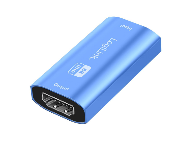 LogiLink Répéteur HDMI, 8K/60 Hz, boîtier en aluminium, bleu
