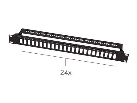 LogiLink Panneau de brassage fibres optiques 19', noir