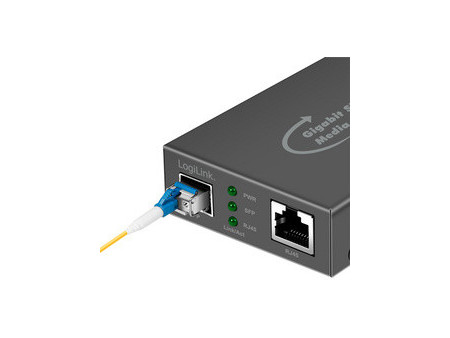 LogiLink Convertisseur média Gigabit, RJ45/SFP, noir