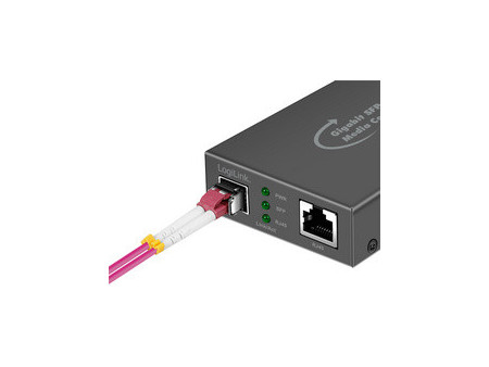 LogiLink Convertisseur média Gigabit, RJ45/SFP, noir