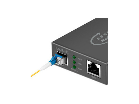 LogiLink Convertisseur média 2,5 Gigabit, RJ45/SFP, noir