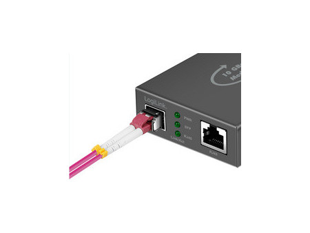 LogiLink Convertisseur média 10 Gigabit, RJ45/SFP+, noir