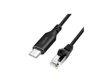 LogiLink Câble Ethernet USB 3.2, USB-C - RJ45, 10 m