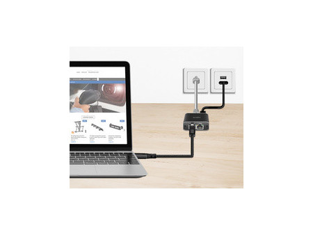 LogiLink Câble Ethernet USB 3.2, USB-C - RJ45, 15 m