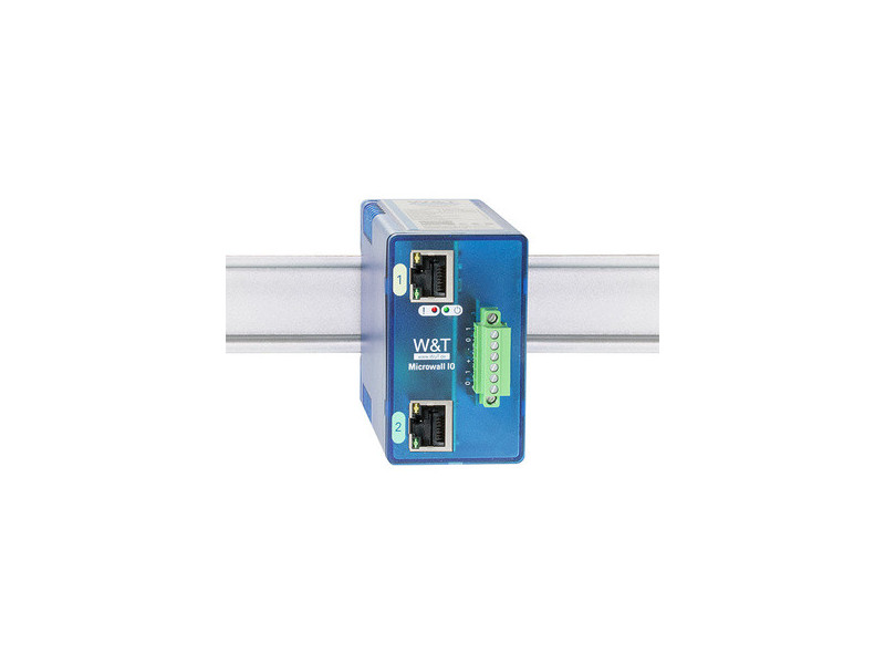 W&T Microwall IO, IP20, boîtier plastique, bleu