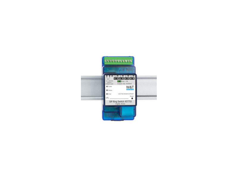 W&T Commutateur SIP Ring Switch 4xOut, 10/100 BaseT, bleu