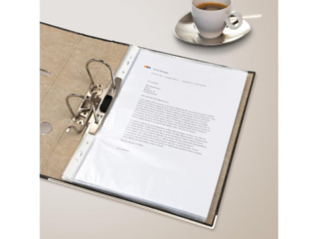 proOFFICE Pochette perforée, A4, PP, 60 microns, transparent