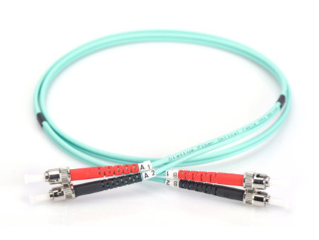DIGITUS Câble patch à fibres optiques, 2xST - 2xST,OM3, 1m
