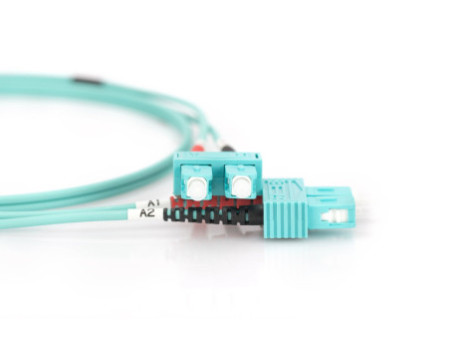 DIGITUS Câble à fibre optique, SC-Duplex - SC-Duplex, OM3,2m