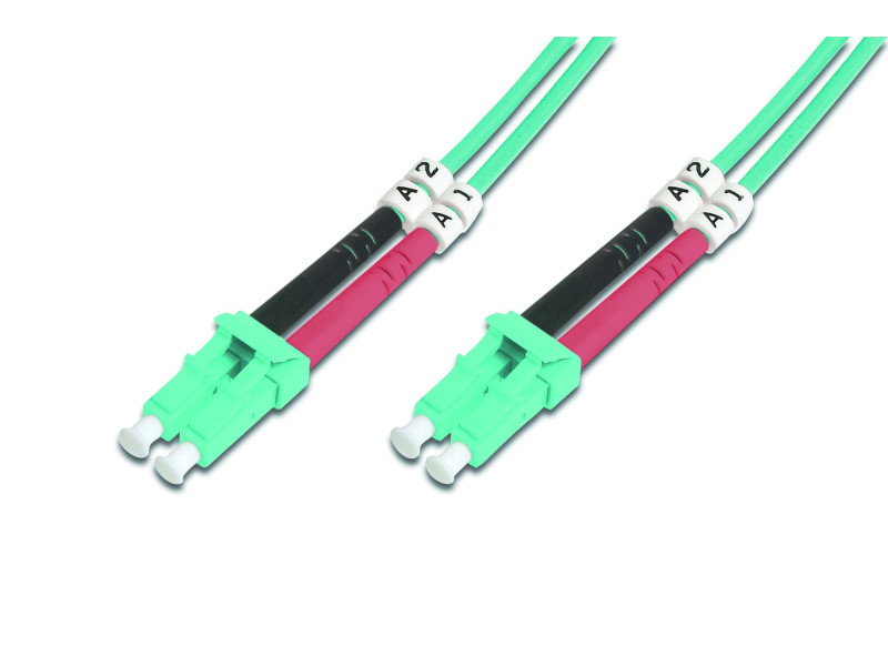 DIGITUS Câble patch fibre optiq., 2x LC - 2x LC, OM3, 2,0 m