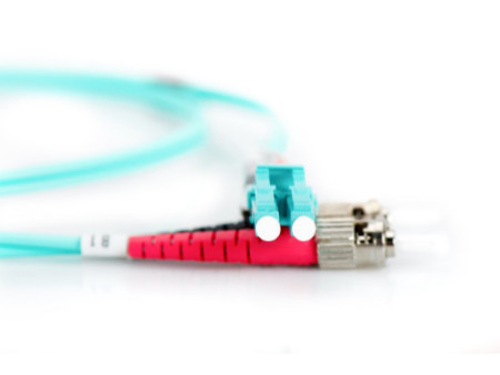 DIGITUS Câble à fibres optiques OM3, mâle LT - mâle ST, 1 m