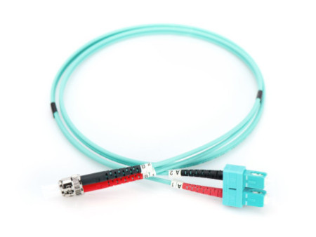 DIGITUS Câble patch LWL, OM3, fiche mâle ST - mâle SC, 3,0 m