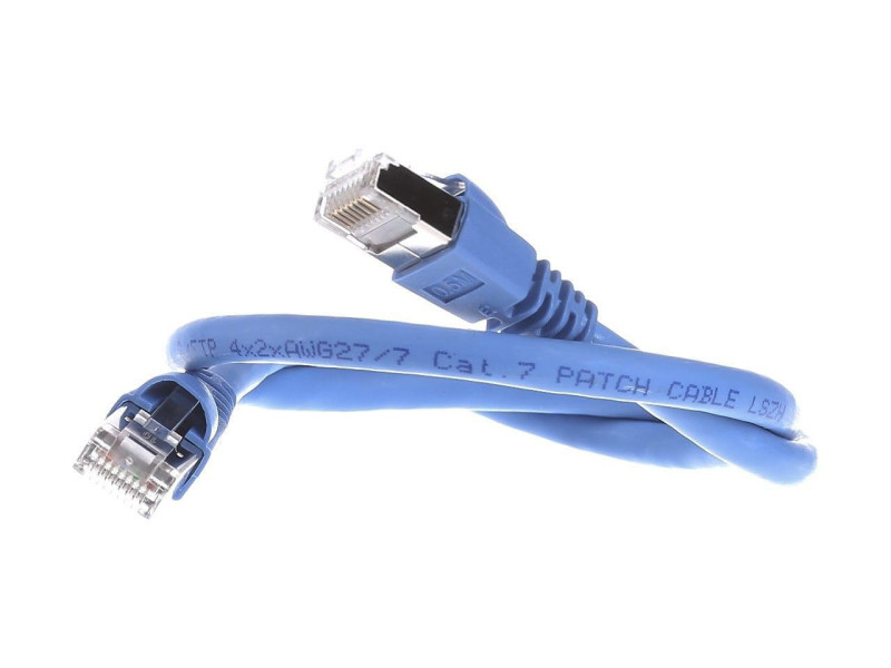 Telegärtner Câble patch Cat.6A (profond), S-FTP, 0,5 m, bleu
