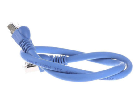 Telegärtner Câble patch Cat.6A (profond), S-FTP, 0,5 m, bleu