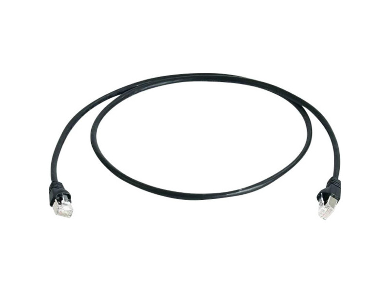 Telegärtner Câble patch, Cat.6A, (profond), S/FTP,0,5 m,noir