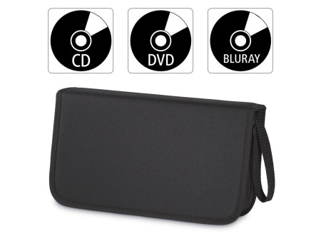 hama Etui pour CD/DVD, nylon, pour 104 CD/DVD, noir