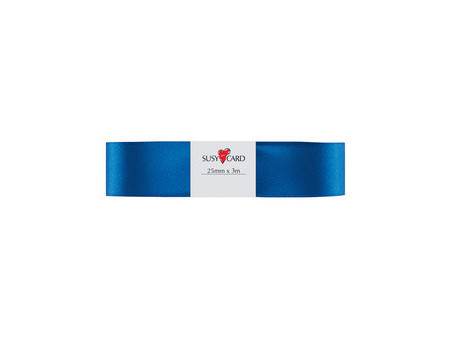 SUSY CARD Ruban cadeau 'double satin', 25 mm x 3 m, rouge